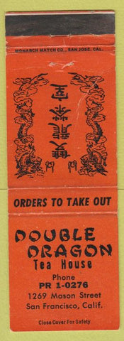 Matchbook Cover - Double Dragon Tea House San Francisco CA CREASE