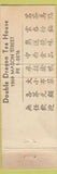 Matchbook Cover - Double Dragon Tea House San Francisco CA CREASE
