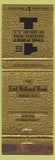 Matchbook Cover - 1st National Bank shelby NC