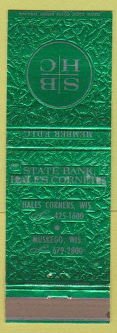 Matchbook Cover - State Bank Hales Corners WI Muskego