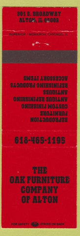 Matchbook Cover - Oak Furniture Co of Alton IL