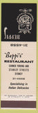 Matchbook Cover - Beppi's Restaurant Sydney Australia SAMPLE