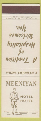Matchbook Cover - Meeniyan Motel Austalia SAMPLE