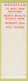 Matchbook Cover - Meeniyan Motel Austalia SAMPLE