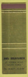 Matchbook Cover - John Holdsworth South Yarra Australia SAMPLE