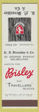 Matchbook Cover - Brenchley Bisley Slacks pants Melbourne Australia SAMPLE