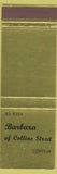 Matchbook Cover - Barbara of Collins Street Coiffeur Salon Australia SAMPLE