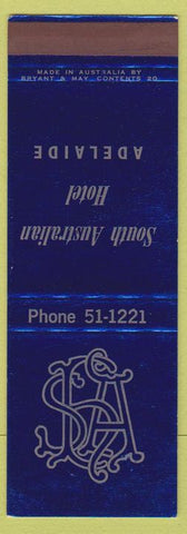 Matchbook Cover - South Australia Hotel Adelaide Australia SAMPLE