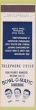 Matchbook Cover - Bowling O Matic Dandenong Australia Brunswick SAMPLE