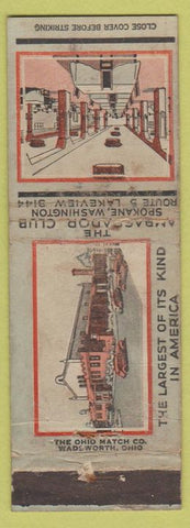 Matchbook Cover - Ambassador Club Spokane WA POOR