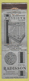 Matchbook Cover - Hotel Radisson Minneapolis MN