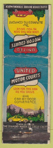 Matchbook Cover - United Motor Courts Dittemore's Tacoma WA WORN