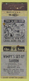 Matchbook Cover - Wimpy's Set Up Tavern WORN