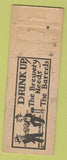Matchbook Cover - Wimpy's Set Up Tavern WORN