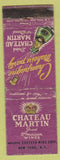 Matchbook Cover - Chateau Martin Wines New York City WEAR