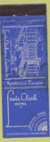 Matchbook Cover - Lewis Clark Hotel Lewiston ID WEAR
