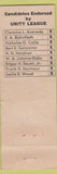 Matchbook Cover - Nicholas G Culjis City Council Sacramento CA