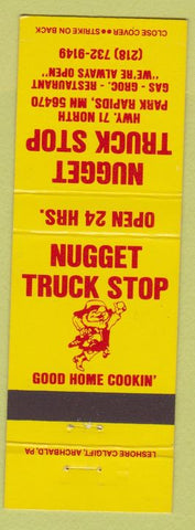 Matchbook Cover - Nugget Truck Stop Park Rapids MN oil gas