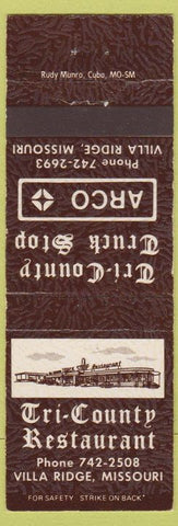 Matchbook Cover - Tri County Restaurant Vilal Ridge MO