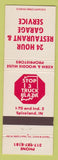 Matchbook Cover - Stop 3 Truck Stop Spiceland IN