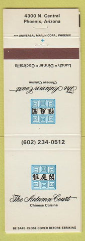 Matchbook Cover - Autumn Court Chinese Food Phoenix AZ