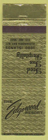 Matchbook Cover - Edgewood Resort Alexandria Bay NY