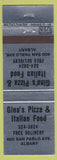 Matchbook Cover - Gina's Pizza Albany NY