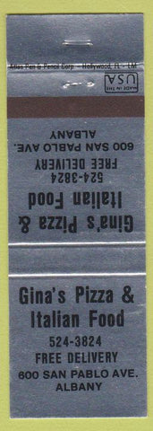 Matchbook Cover - Gina's Pizza Albany NY