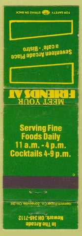 Matchbook Cover - Seventeen Arcade Place Newark OH