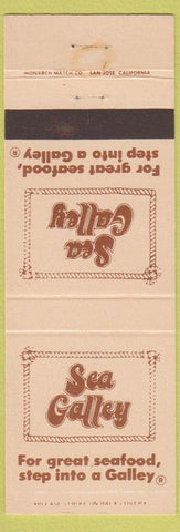 Matchbook Cover - Sea Galley Seattle Bremerton Yakima Tacoma Bellevue WA