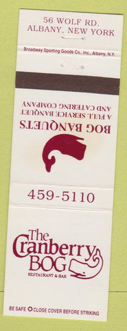 Matchbook Cover - The Cranberry Bog Restaurant Albany NY STAINED