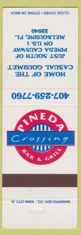 Matchbook Cover - Pineda Crossing Bar Grill Melbourne FL