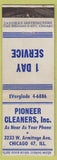 Matchbook Cover - Pioneer Cleaners Chicago IL