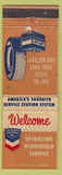 Matchbook Cover - Atlas Batteries Standard oil gas