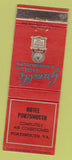 Matchbook Cover - Hotel Portsmouth VA