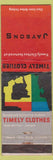 Matchbook Cover - Timely Men's Clothes Jaysons