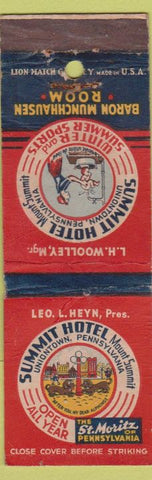 Matchbook Cover - Summit Hotel Uniontown PA WEAR
