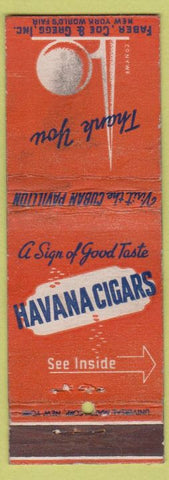 Matchbook Cover - Havana Cigars 1939 New York World's Fair WEAR Cuban