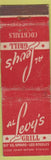 Matchbook Cover - Al Levy's Grill Los Angeles CA WORN