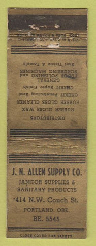Matchbook Cover - JN Allen Supply Co Portland OR Advance WEAR