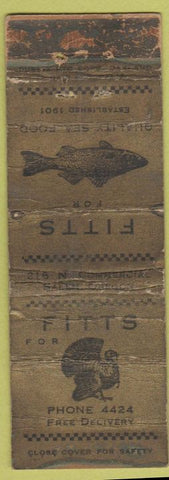 Matchbook Cover - Fitt's Restaurant Salem OR POOR