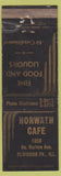 Matchbook Cover - Horwath Cafe Elmwood Park IL WORN