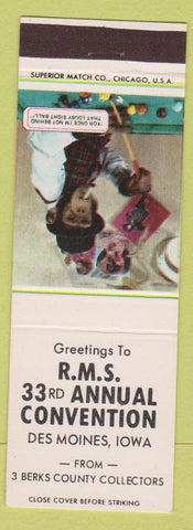 Matchbook Cover - RMS Convention Des Moines IA
