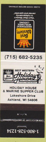 Matchbook Cover - Holiday House Ashland WI Best Western
