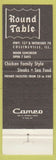 Matchbook Cover - Round Table  Restaurant Collinsville IL