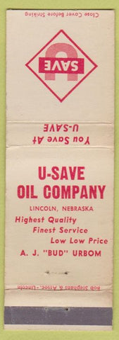 Matchbook Cover - U Save Oil Co Lincoln NE
