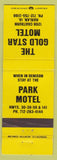Matchbook Cover - Park Motel Gold Star Motel Harlan IA