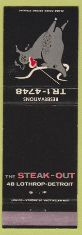 Matchbook Cover - The Steak Out Detroit MI