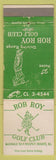 Matchbook Cover - Rob Roy Golf Club Prospect Heights IL