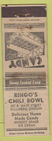 Matchbook Cover - Ringo's Chili Bowl Hillsboro OR WORN